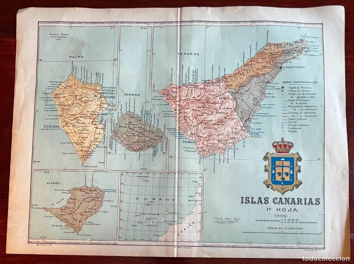 Contemporary maps: MAPA DE ISLAS CANARIAS 1902, PROCEDENTE DEL ATLAS GEOGRAFICO IBERO-AMERICANO, ESPA&Ntilde;A Y P