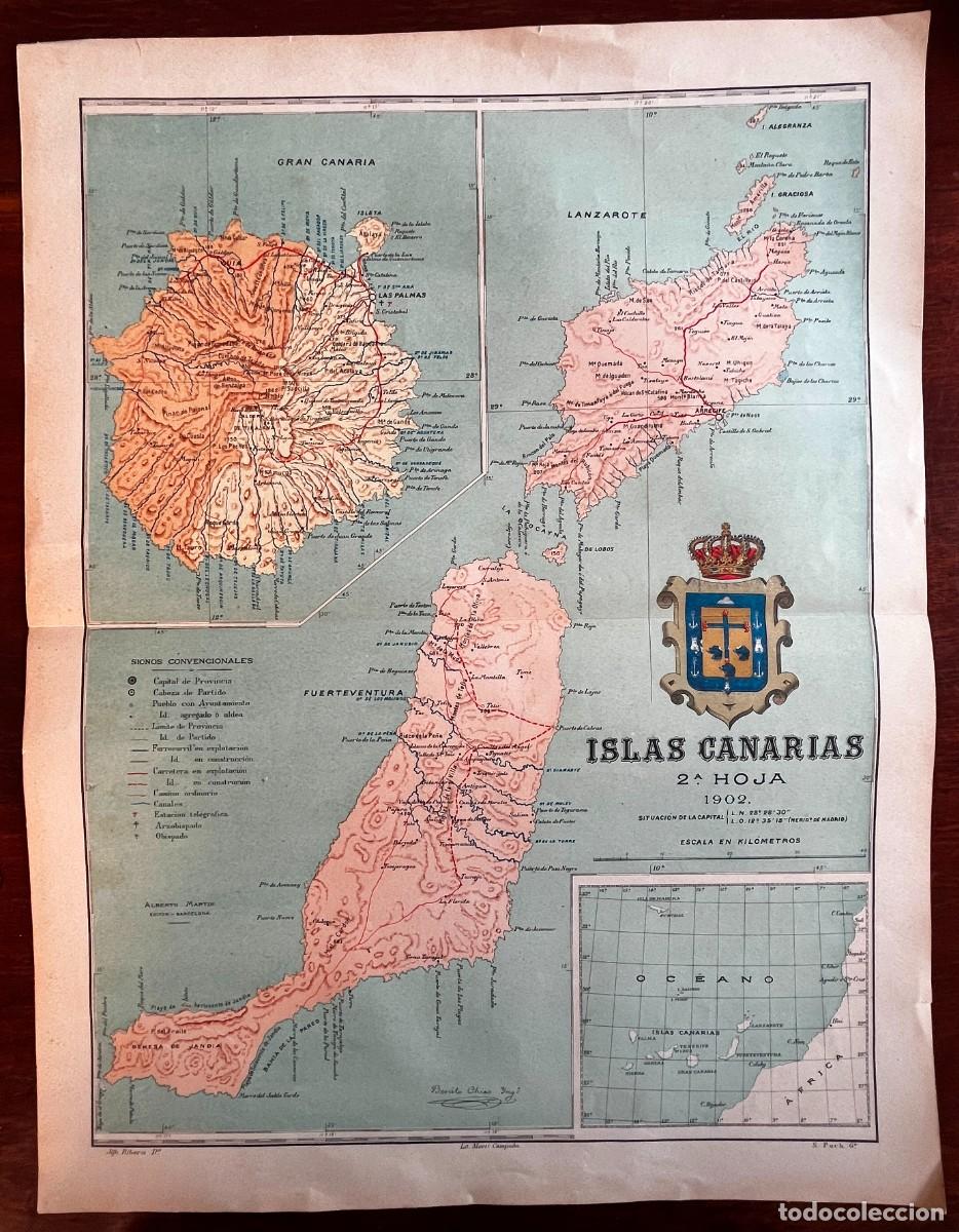 Contemporary maps: MAPA DE ISLAS CANARIAS 1902, PROCEDENTE DEL ATLAS GEOGRAFICO IBERO-AMERICANO, ESPA&Ntilde;A Y P