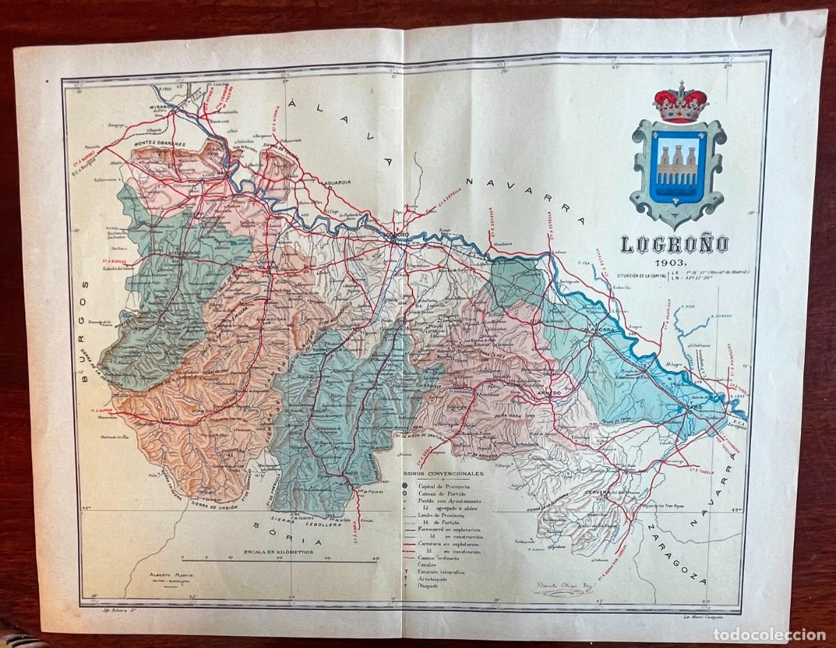 Contemporary maps: MAPA DE LA PROVINCIA DE LOGRO&Ntilde;O 1903, PROCEDENTE DEL ATLAS GEOGRAFICO IBERO-AMERICANO, ESPA&Ntilde;A Y PORT