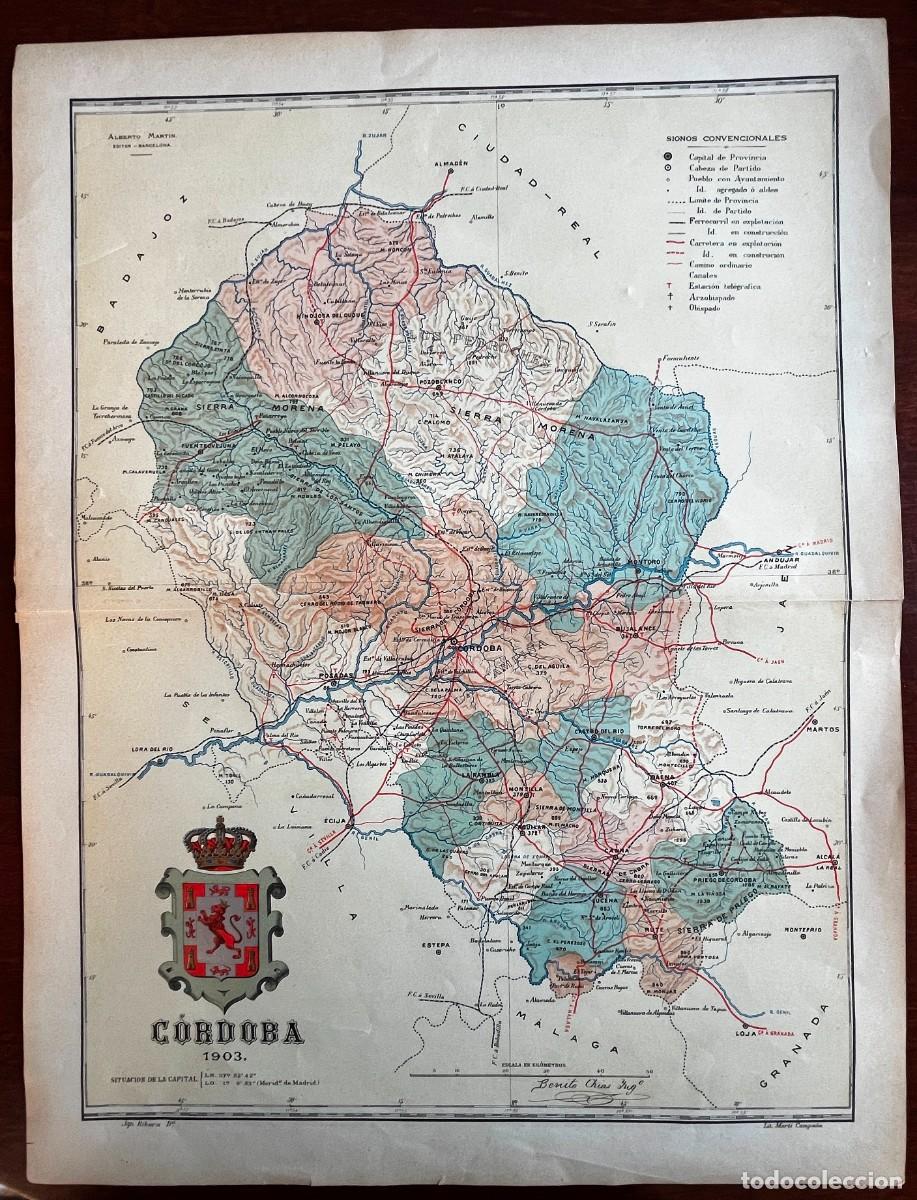 Contemporary maps: MAPA DE LA PROVINCIA DE CORDOBA 1903, PROCEDENTE DEL ATLAS GEOGRAFICO IBERO-AMERICANO, ESPA&Ntilde;A Y PO