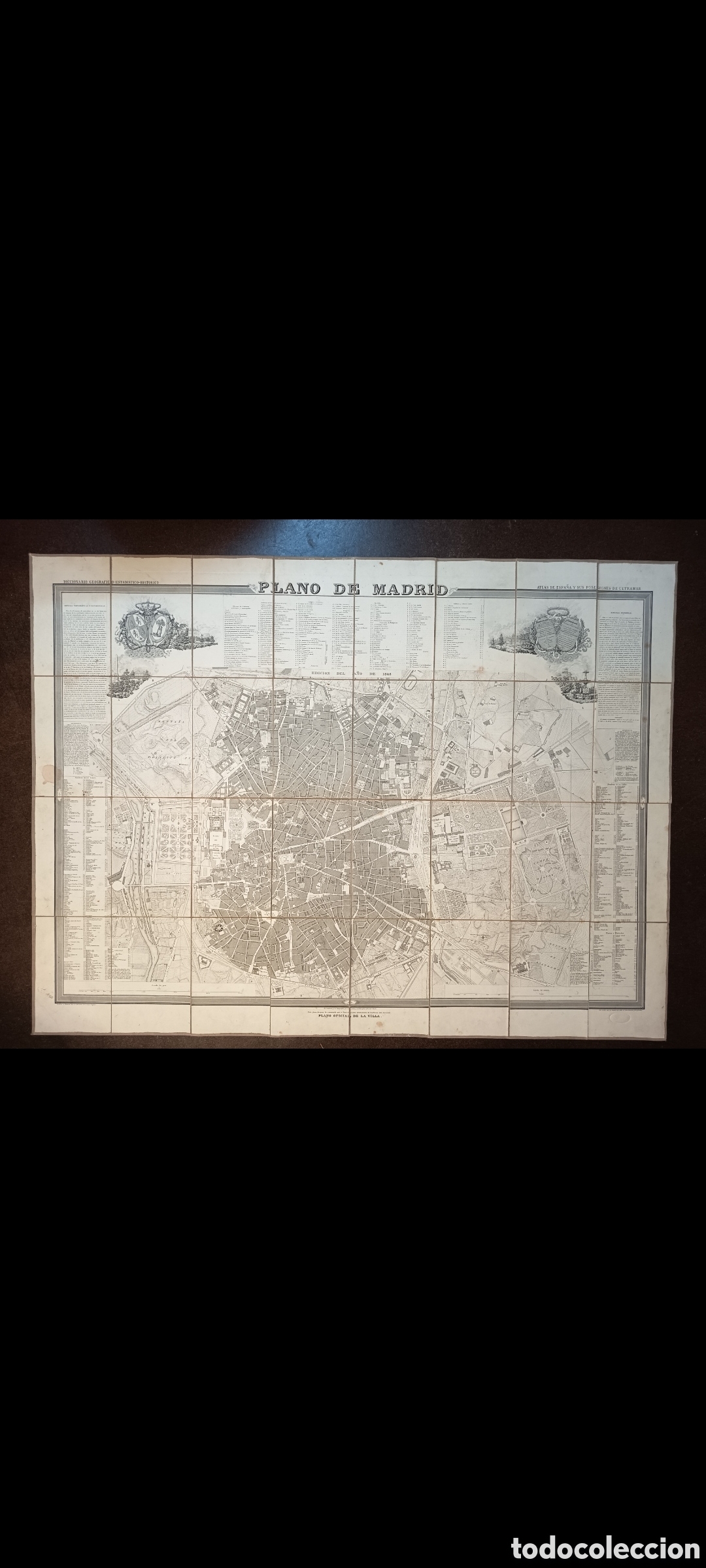 Mapas contempor&aacute;neos: Plano de Madrid. Publicado por D. Francisco y D. Pascual Madoz. Edici&oacute;n del a&ntilde;o 1848. Caja original