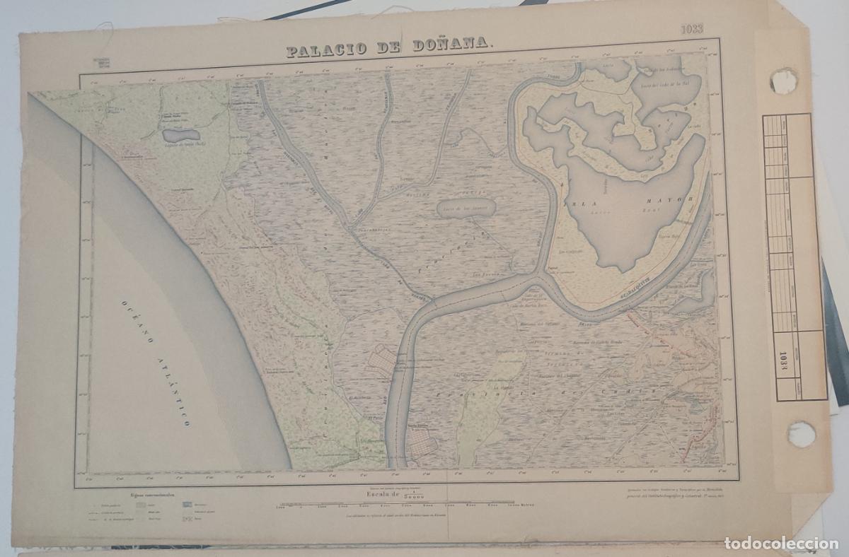 Mapas contempor&aacute;neos: Mapa entelado. Palacio de Do&ntilde;ana. 1942