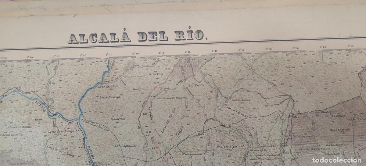Mapas contempor&aacute;neos: Mapa entelado. Alcal&aacute; del R&iacute;o. - Foto 2