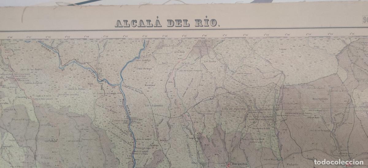 Mapas contempor&aacute;neos: Mapa entelado. Alcal&aacute; del R&iacute;o. - Foto 4