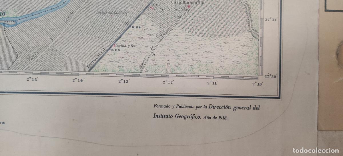 Mapas contempor&aacute;neos: Mapa entelado. Alcal&aacute; del R&iacute;o. - Foto 6