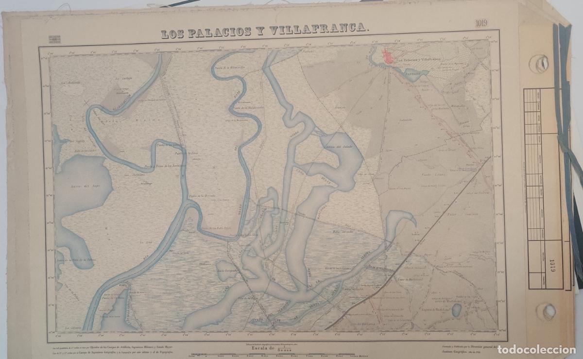 Mapas contempor&aacute;neos: Mapa entelado. Los Palacios y Villafranca
