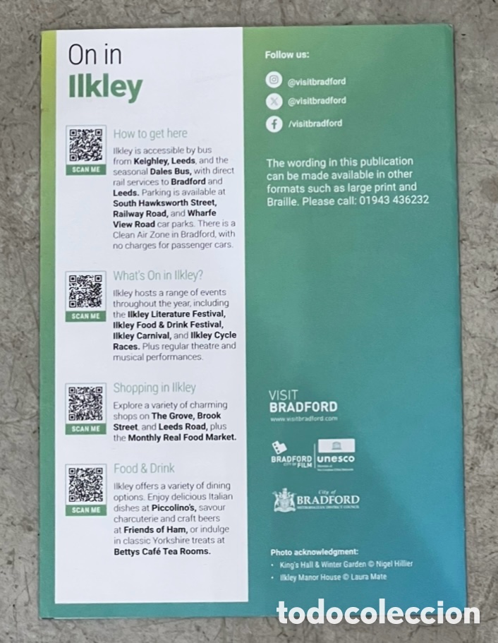Mapas contempor&aacute;neos: Mapa. Discover ILKLEY. UK. - Foto 2