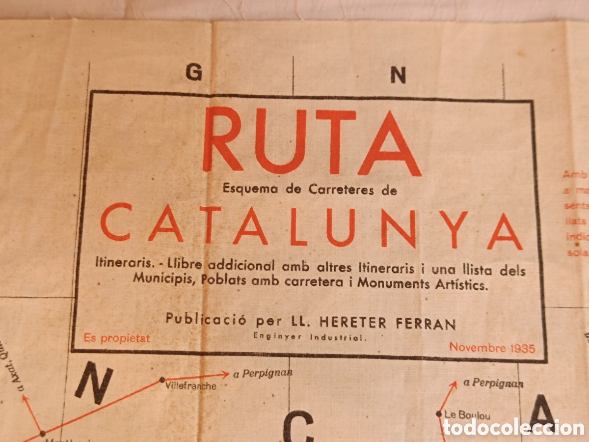 Mapas contempor&aacute;neos: Mapa de Catalunya de tela satinada