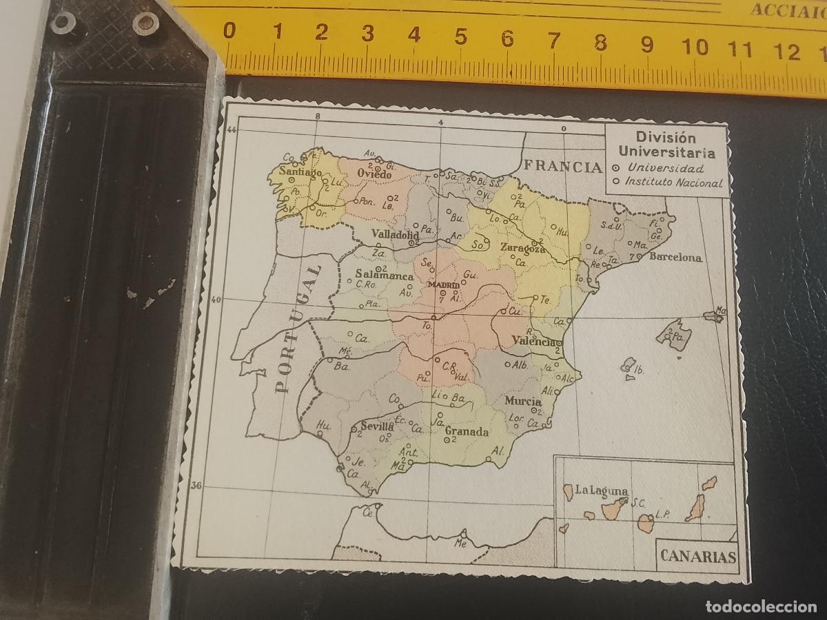 Mapas contempor&aacute;neos: plano mapa ESPA&Ntilde;A PENINSULA ISLAS CANARIAS DIVISION UNIVERSITARIA