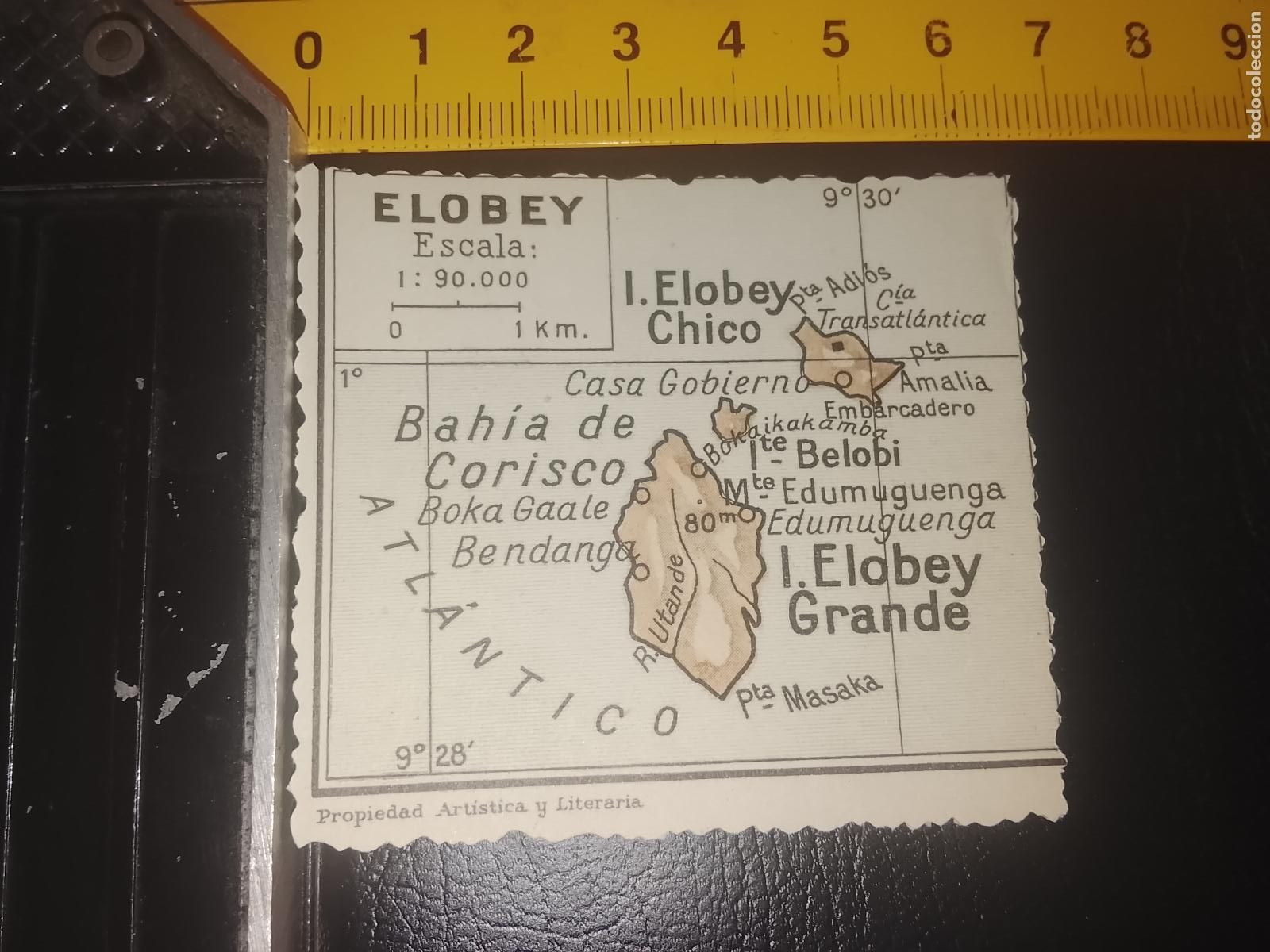 Mapas contempor&aacute;neos: plano mapa elobey grande y chico , bahia de corisco . atlantico