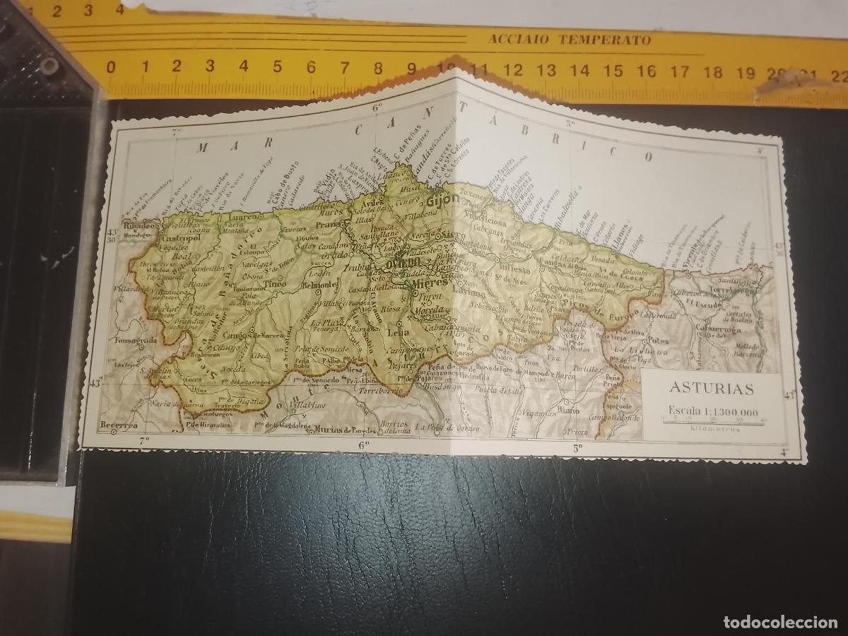 Mapas contempor&aacute;neos: plano mapa MAR CANTABRICO ASTURIAS TRASERA PARTE DE LEON Y CASTILLA LA VIEJA OCCIDENTAL