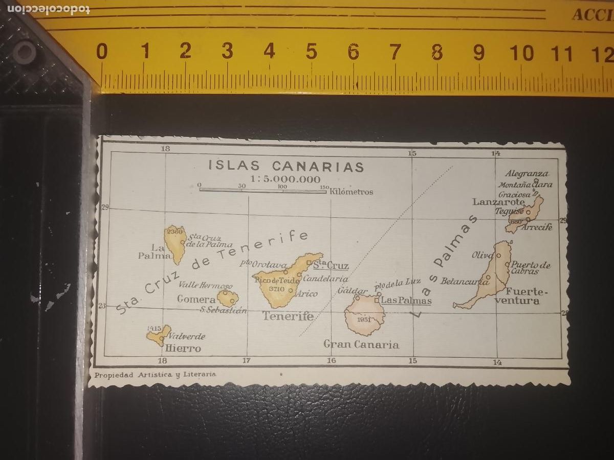 Mapas contempor&aacute;neos: plano mapa ESPA&Ntilde;A - LAS ISLAS CANARIAS TRASERA PENINSULA PATATA
