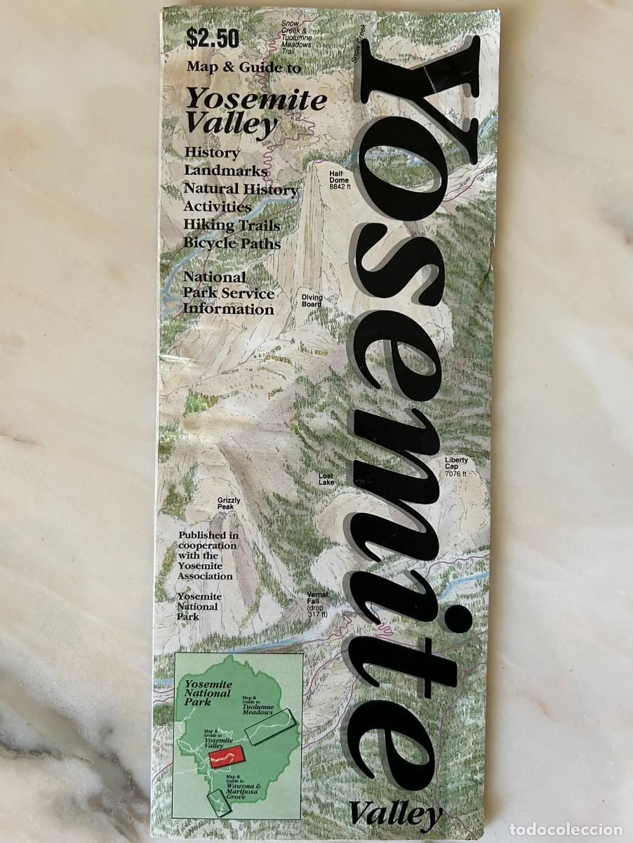 Mapas contempor&aacute;neos: MAP & GUIDE TO YOSEMITE VALLEY - USA 1992