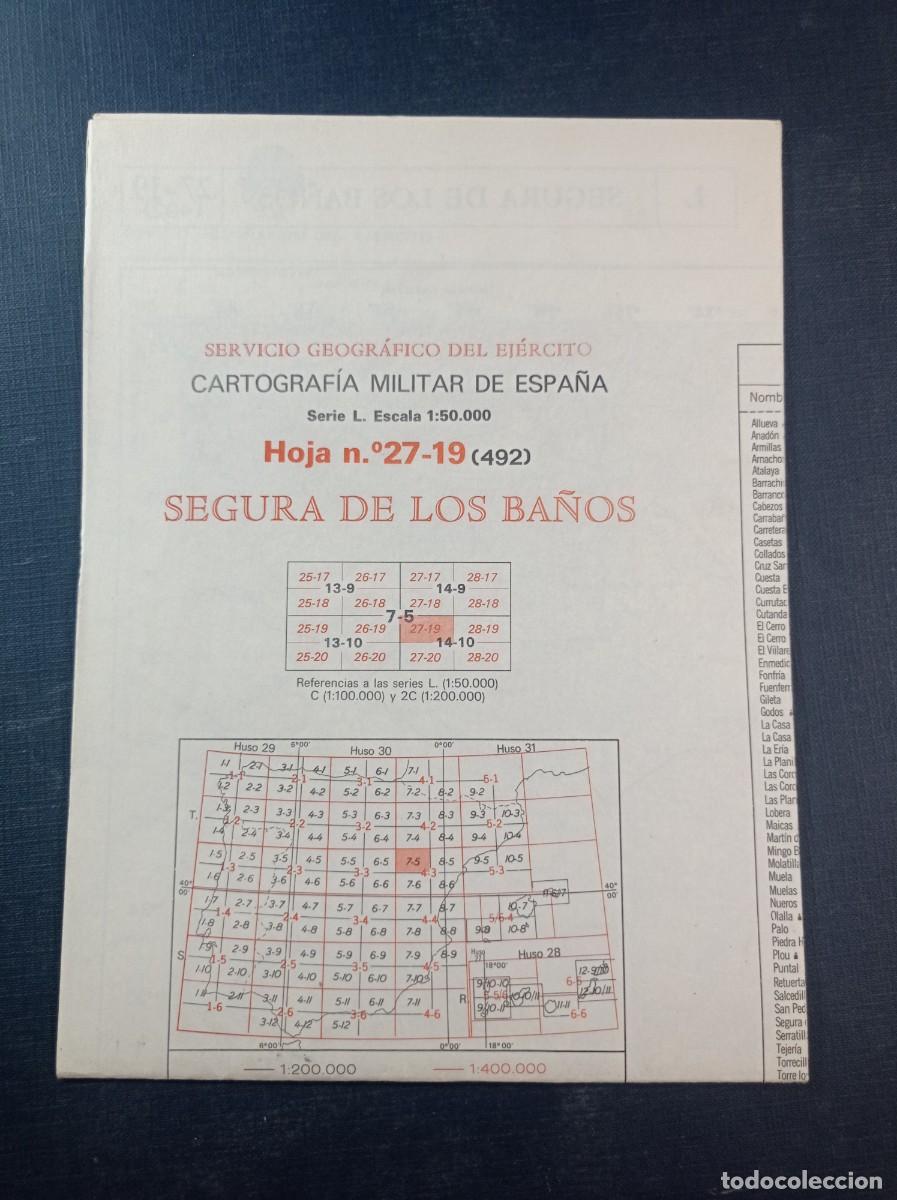 Mapas contempor&aacute;neos: MAPA DE SEGURA DE LOS BA&Ntilde;OS. SERVICIO GEOGR&Aacute;FICO DEL EJ&Eacute;RCITO. CARTOGRAF&Iacute;A MILITAR DE ESPA&Ntilde;A, 1994 +