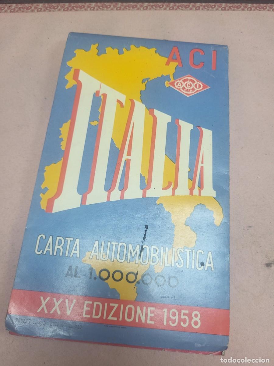 Mapas contempor&aacute;neos: ANTIGUO MAPA CARRETERAS CARTA AUTOMOBILISTICA ACI ITALIA EDIZIONE 1958