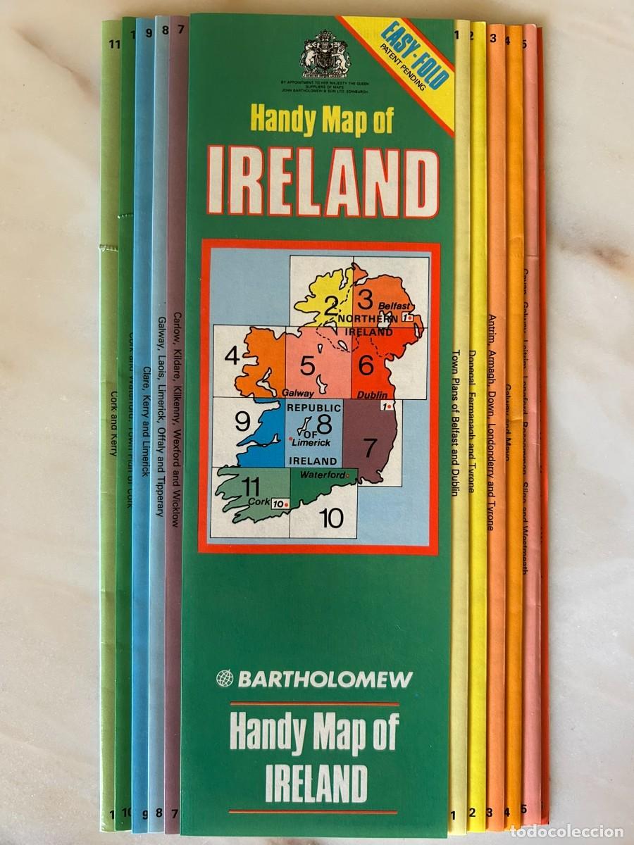 Mapas contempor&aacute;neos: HANDY MAP OF IRELAND BARTHOLOMEW - VINTAGE ORIGINAL 1983