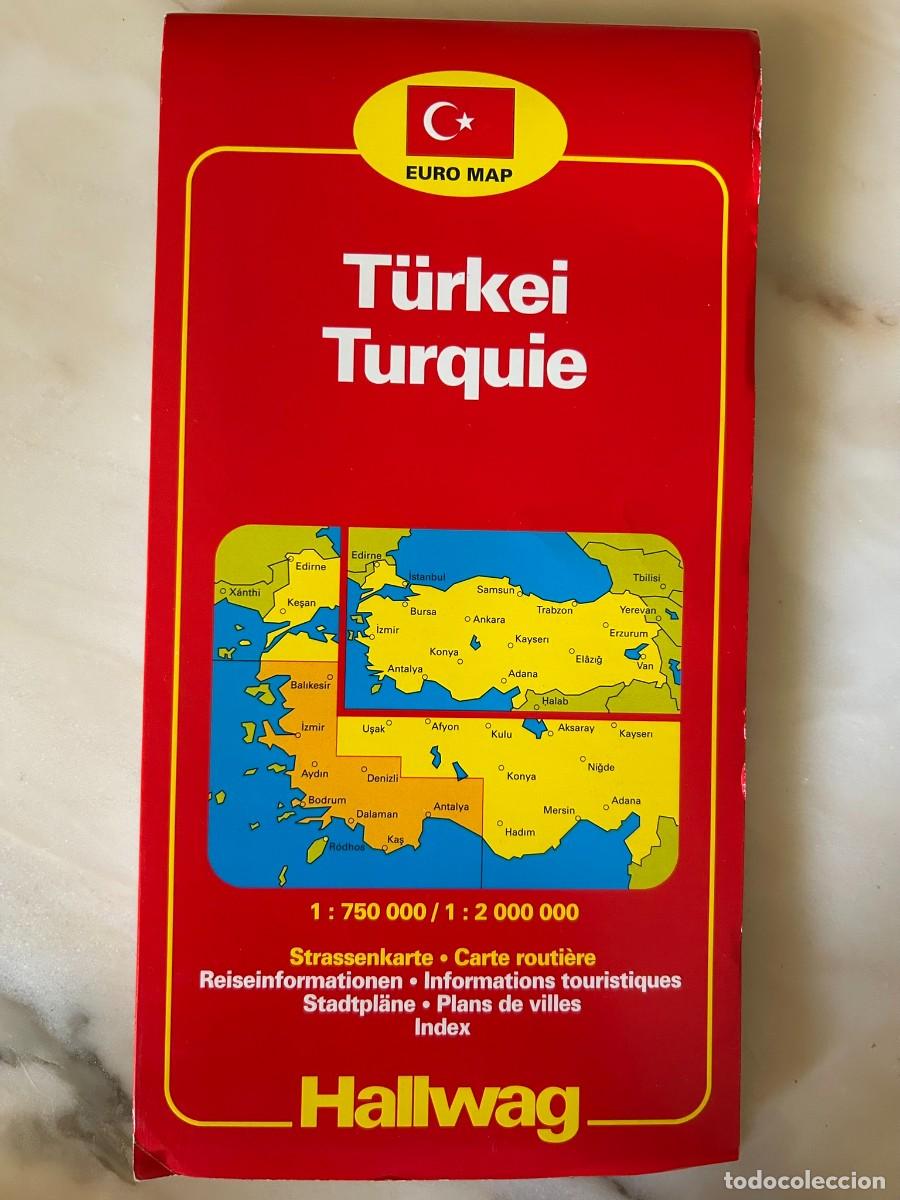 Mapas contempor&aacute;neos: T&Uuml;RKEI TURQUIE - EURO MAP HALLWAG - ROAD MAP - CITY MAPS - 1998-1999