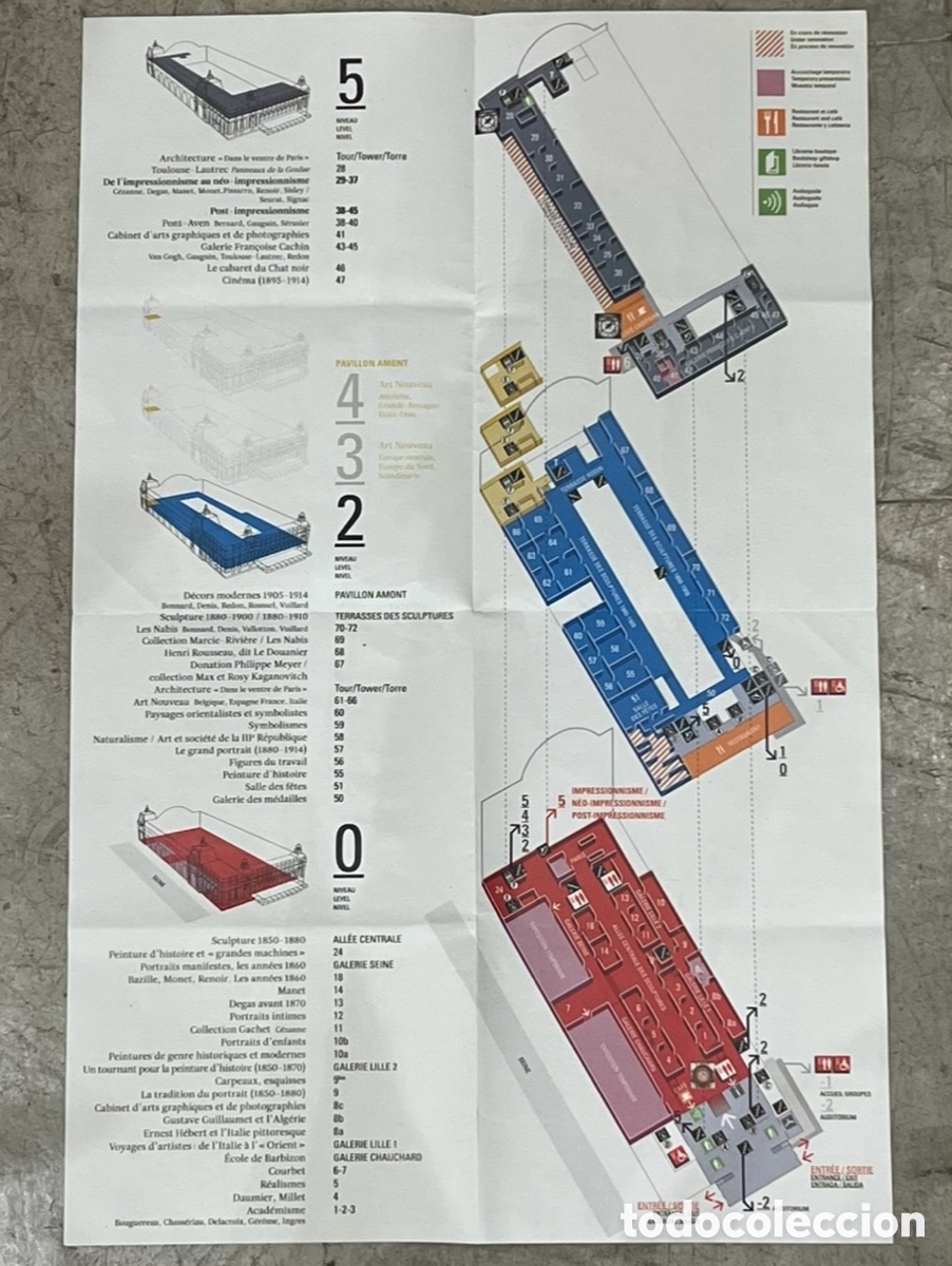 Mapas contempor&aacute;neos: Mapa. Plan Musee d&rsquo;Orsay. Par&iacute;s. 2023. - Foto 3