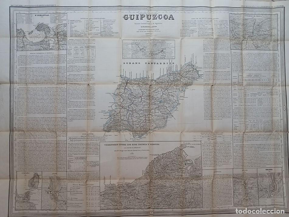 Mapas contempor&aacute;neos: Provincia de Guipuzcoa, Fransisco Coello, siglo XIX.
