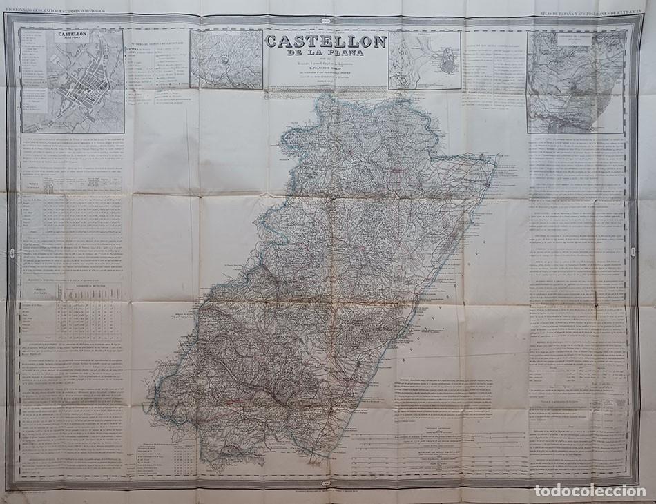 Mapas contempor&aacute;neos: Provincia de Castellon de la Plana, Francisco Coello, siglo XIX.