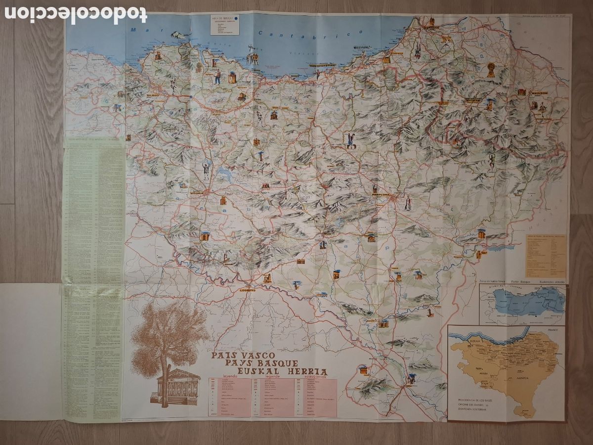 Mapas contempor&aacute;neos: Mapa del Pa&iacute;s Vasco, de Seix Barral, obsequio de Auto Industrial Basconia
