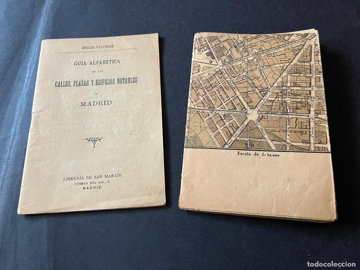 Mapas contempor&aacute;neos: Guia alfabetica de Madrid Calles plazas y edificios notables por Emilio Valverde Contiene plano 1880