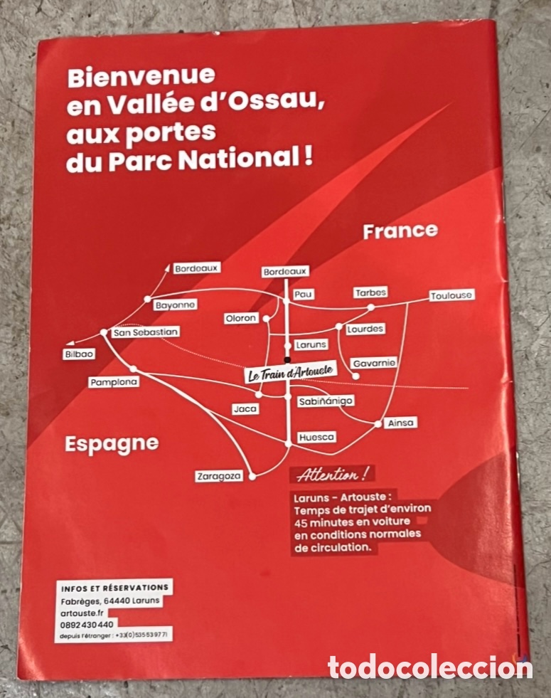 Mapas contempor&aacute;neos: Mapa. Le Train d&rsquo;Artouste. Laruns. Francia. - Foto 2