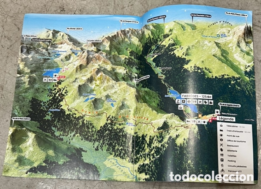Mapas contempor&aacute;neos: Mapa. Le Train d&rsquo;Artouste. Laruns. Francia. - Foto 3