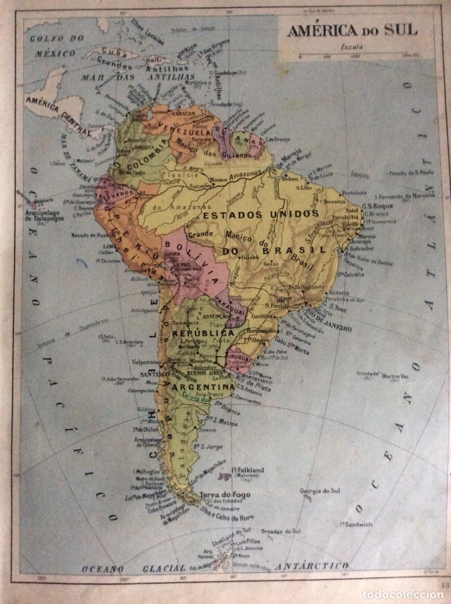 Mapas contempor&aacute;neos: Mapa do ano 1926. Frente e verso. Exemplar n&ordm; 8. Ver descri&ccedil;&atilde;o