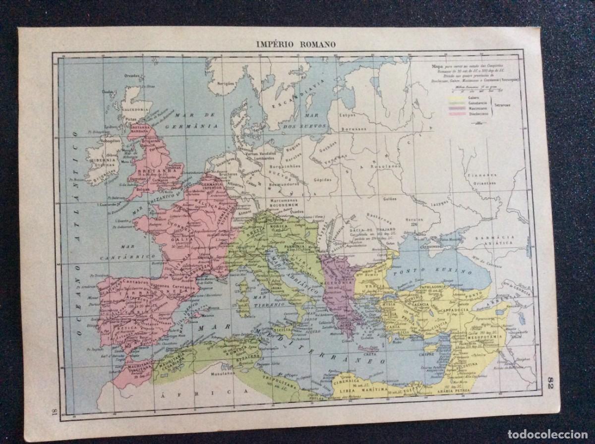 Mapas contempor&aacute;neos: Mapa do ano 1926. Frente e verso. Exemplar n&ordm; 17. Ver descri&ccedil;&atilde;o. Escasso