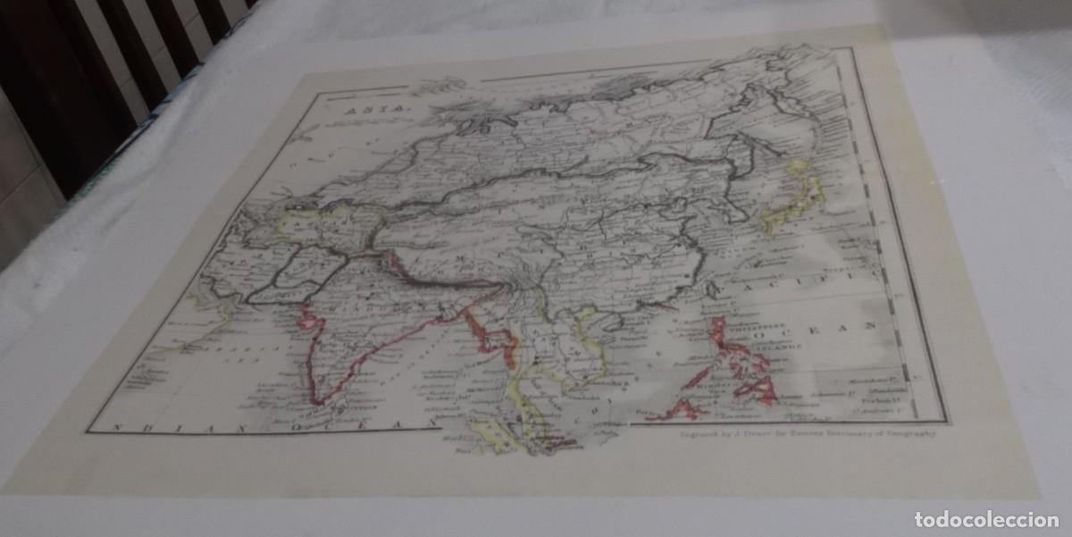 Mapas contempor&aacute;neos: lamina con el mapa de Asia para enmarcar