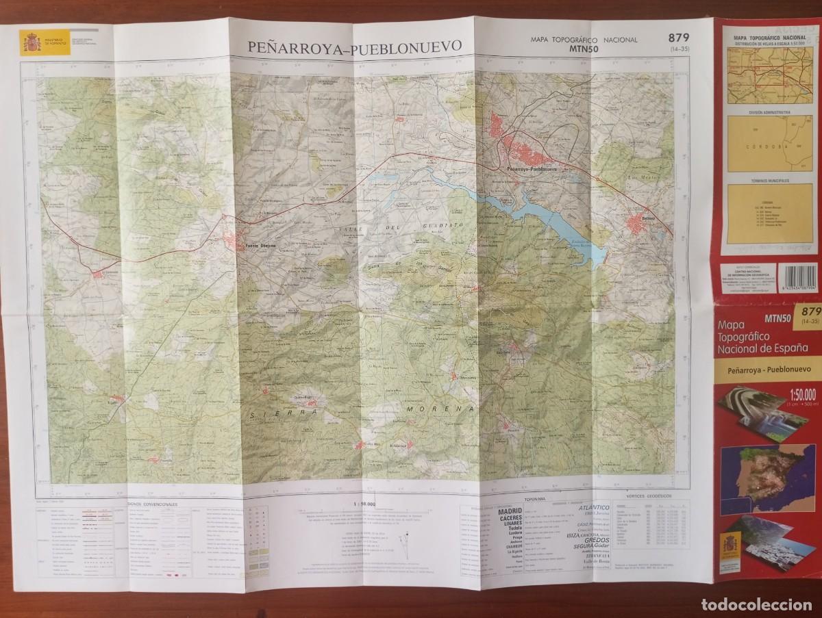 Mapas contempor&aacute;neos: PE&Ntilde;ARROYA PUEBLONUEVO CORDOBA MAPA TOPOGRAFICO 76X52 U69
