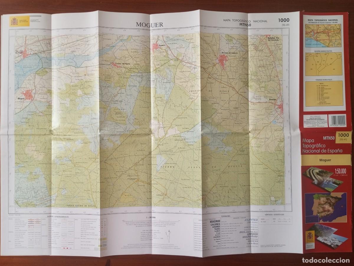 Mapas contempor&aacute;neos: MOGUER HUELVA MAPA TOPOGRAFICO 76X52 U69