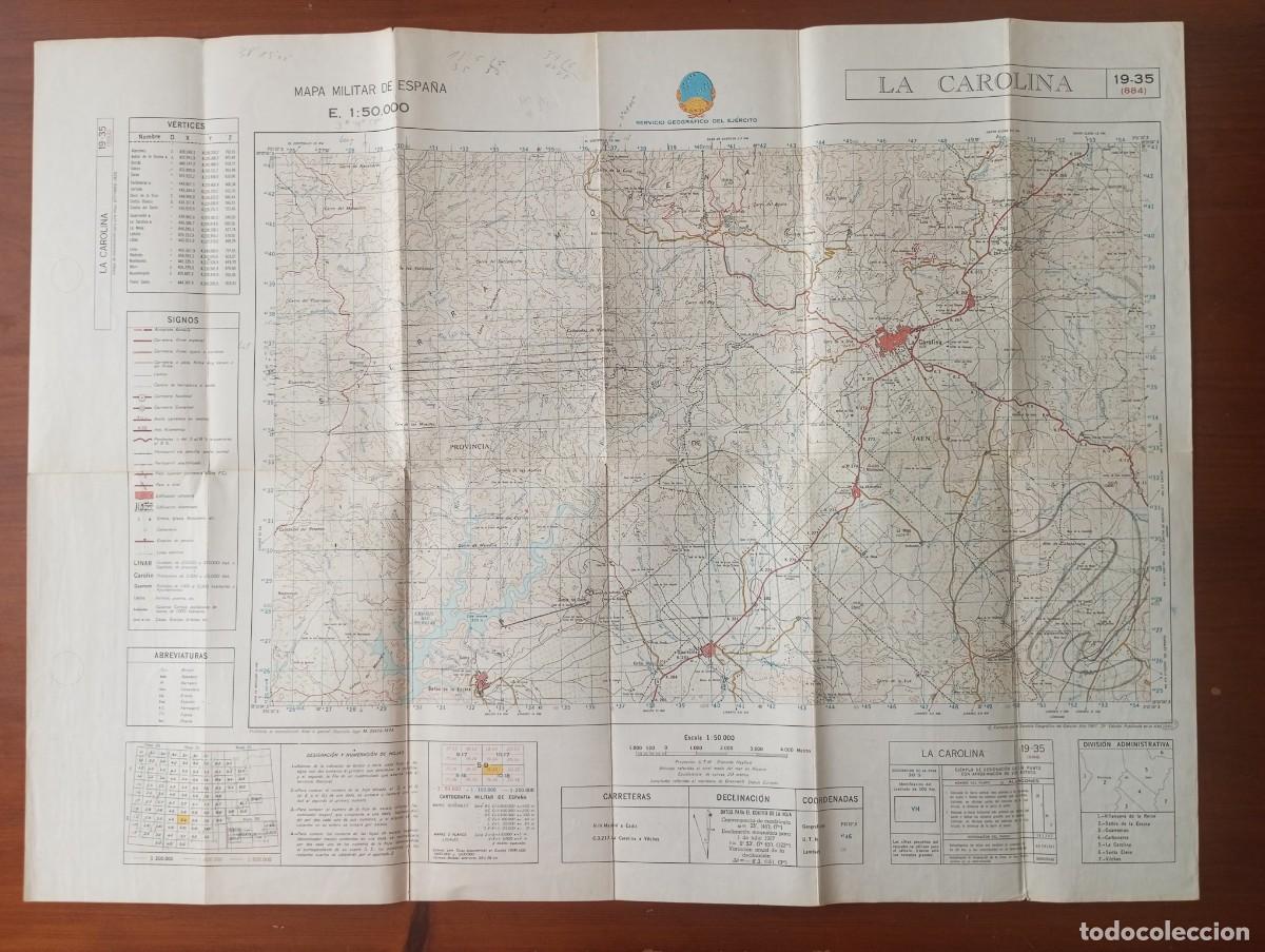 Mapas contempor&aacute;neos: LA CAROLINA JAEN MAPA MILITAR 77X58 U69
