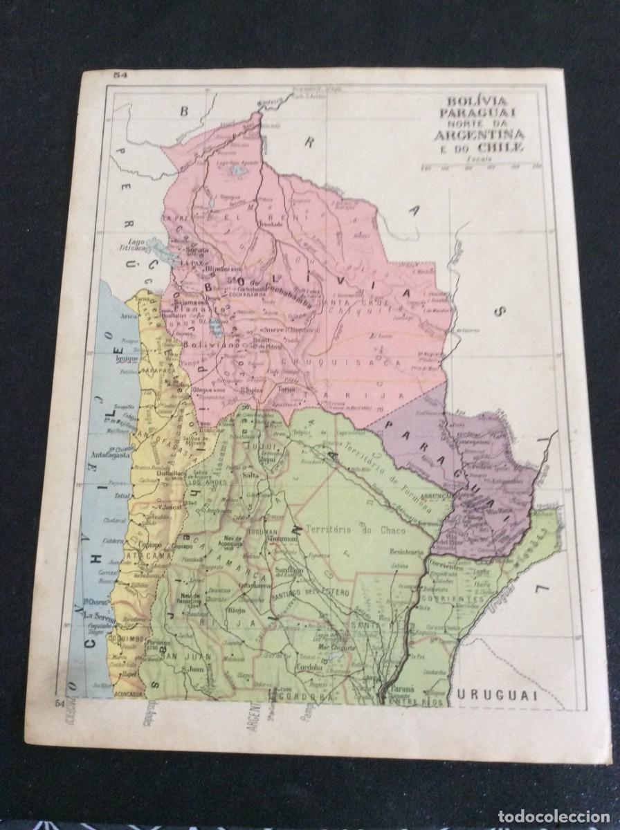 Mapas contempor&aacute;neos: Mapa do ano 1926. Frente e verso. Exemplar n&ordm; 21. Ver descri&ccedil;&atilde;o. Muito Escasso