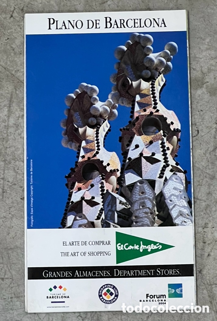 Mapas contempor&aacute;neos: Mapa. Plano de Barcelona. El Corte Ingl&eacute;s. 2004.