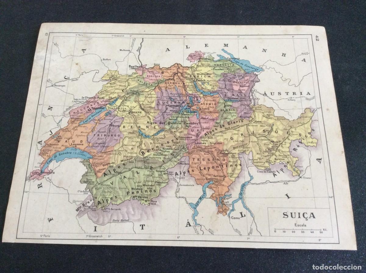 Mapas contempor&aacute;neos: Mapas do ano 1926. Frente e verso. Exemplar n&ordm; 23. Ver descri&ccedil;&atilde;o.