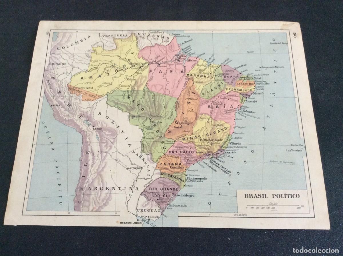 Mapas contempor&aacute;neos: Mapa do ano 1926. Frente e verso. Exemplar n&ordm; 24. Ver descri&ccedil;&atilde;o.