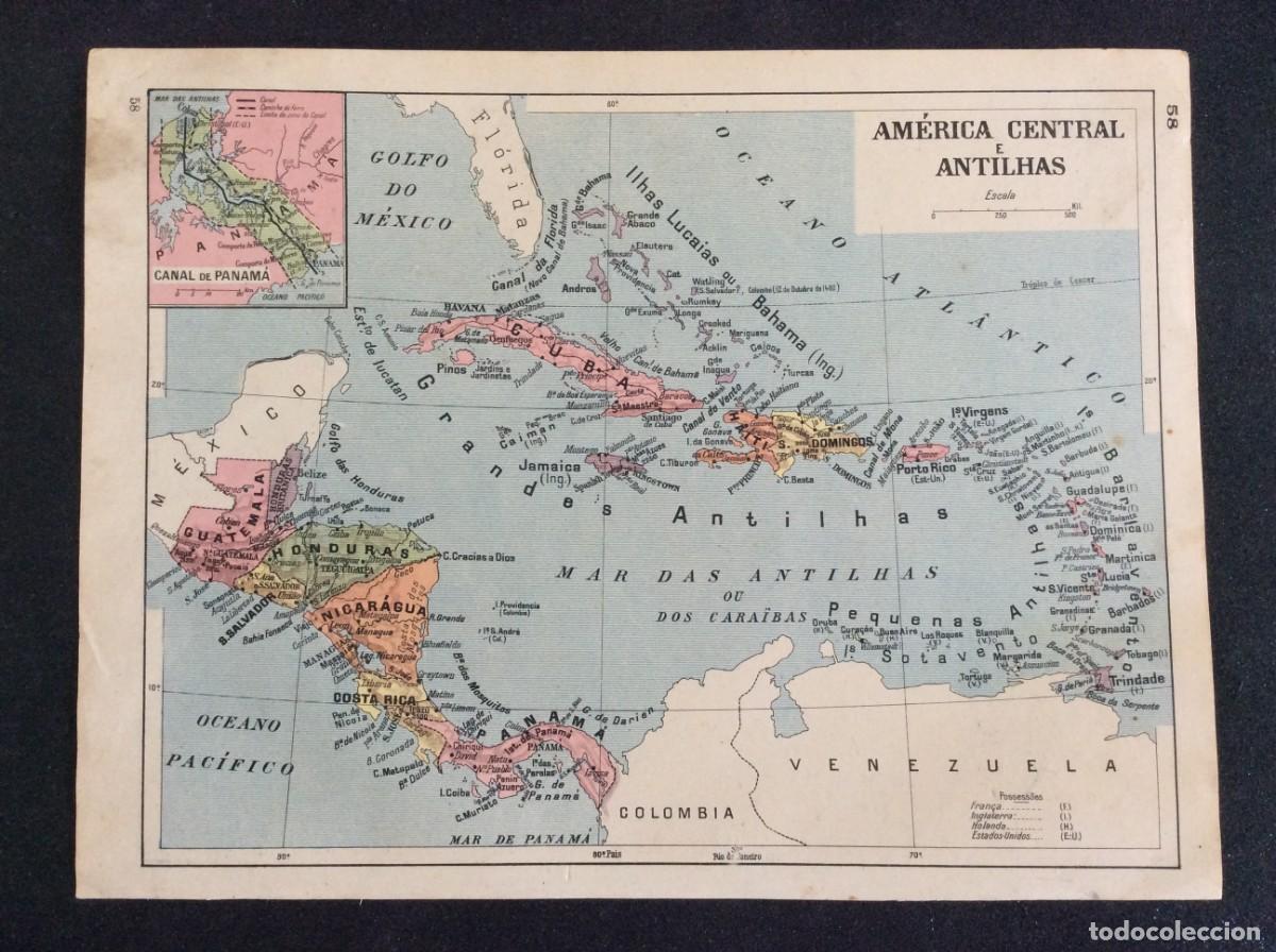 Mapas contempor&aacute;neos: Mapas do ano 1926. Frente e verso. Exemplar n&ordm; 27. Ver descri&ccedil;&atilde;o.