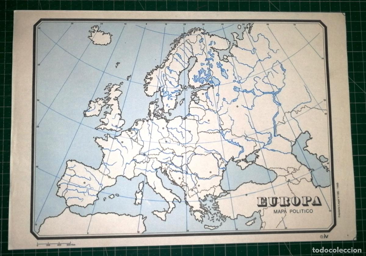 Mapas contempor&aacute;neos: MAPA MUDO POL&Iacute;TICO. EUROPA. - Editorial iV, 1985