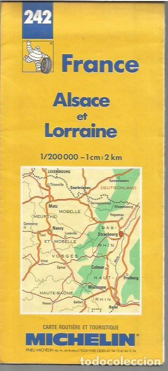 Mapas contempor&aacute;neos: CARTE ROUTIER ET TOURISTIQUE FRANCE ALSACE ET LORRAINE MICHELIN