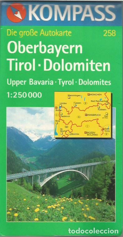 Mapas contempor&aacute;neos: LA GRANDE CARTA STRADLE ALTA BAVIERA TIROLO DOLOMITI