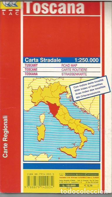 Mapas contempor&aacute;neos: MAPA CARRETERAS Y TURISTICO TOSCANA