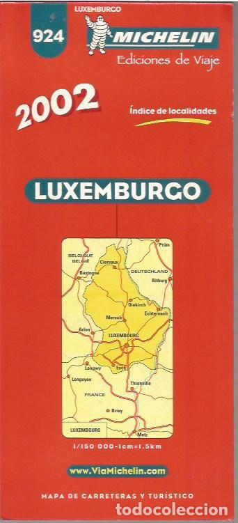 Mapas contempor&aacute;neos: MAPA DE CARRETERAS Y TURISTICO LUXEMBURGO MICHELIN 2002