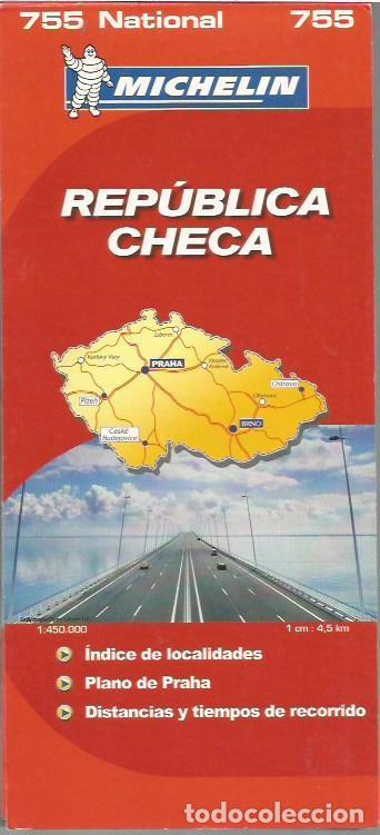 Mapas contempor&aacute;neos: MAPA DE CARRETERAS Y TURISTICO REPUBLICA CHECA MICHELIN
