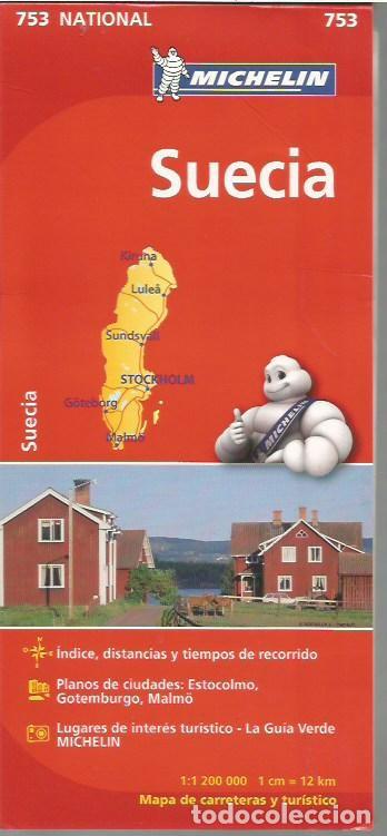 Mapas contempor&aacute;neos: MAPA DE CARRETERAS Y TURISTICO SUECIA MICHELIN