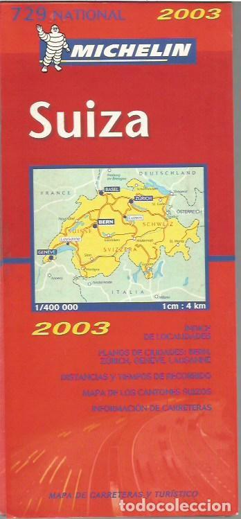 Mapas contempor&aacute;neos: MAPA DE CARRETERAS Y TURISTICO SUIZA MICHELIN 2003