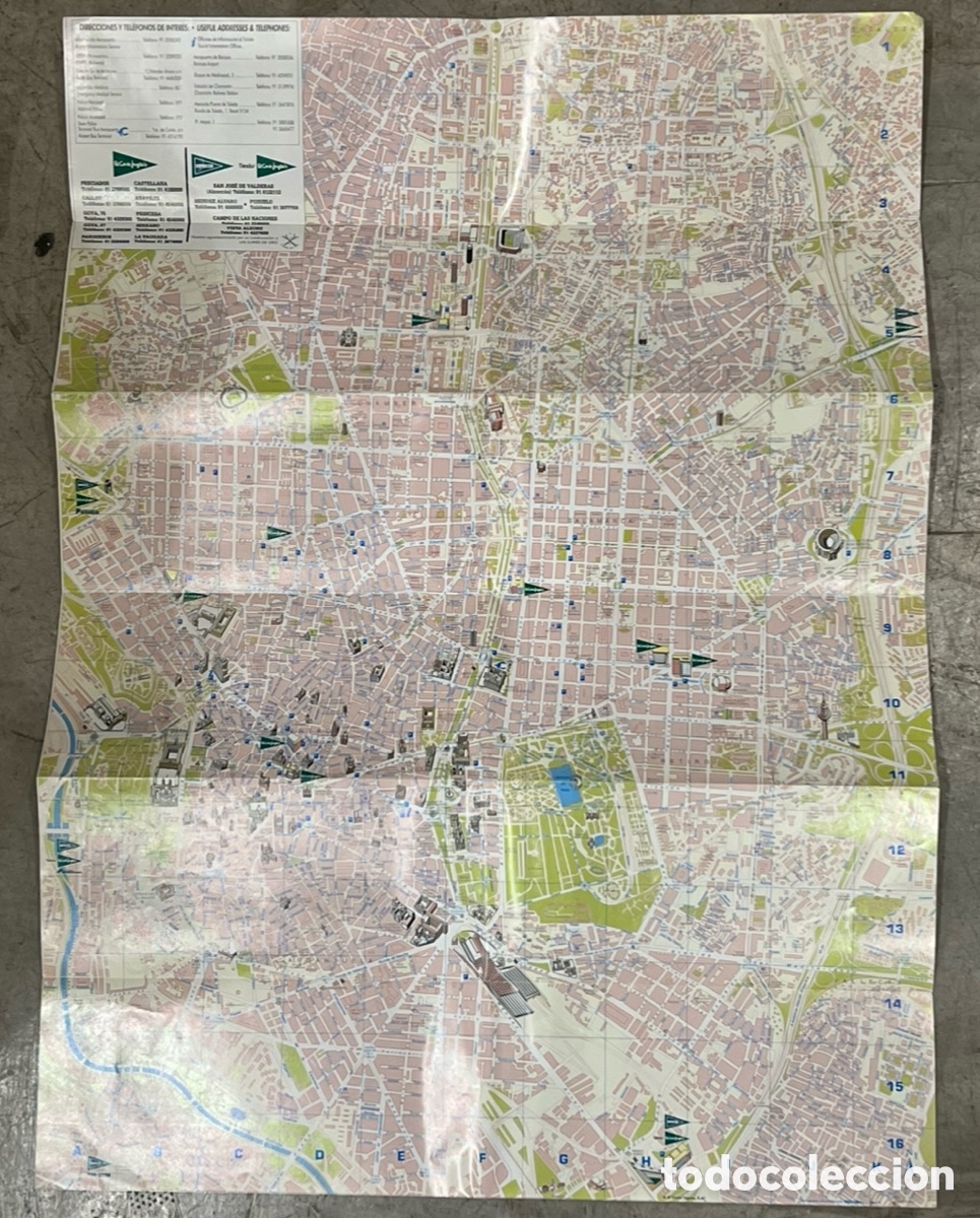 Mapas contempor&aacute;neos: Mapa. Plano de Madrid. El Corte Ingl&eacute;s. 1999. - Foto 3