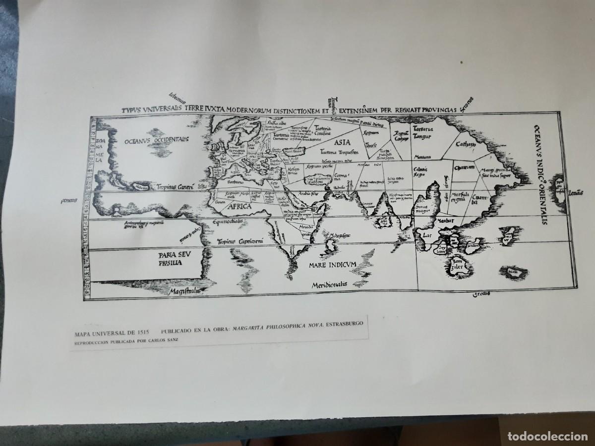 Mapas contempor&aacute;neos: MAPA UNIVERSAL DE 1515 , PUBLICADO EN LA OBRA: MARGARITA PHILOSOPHICA.