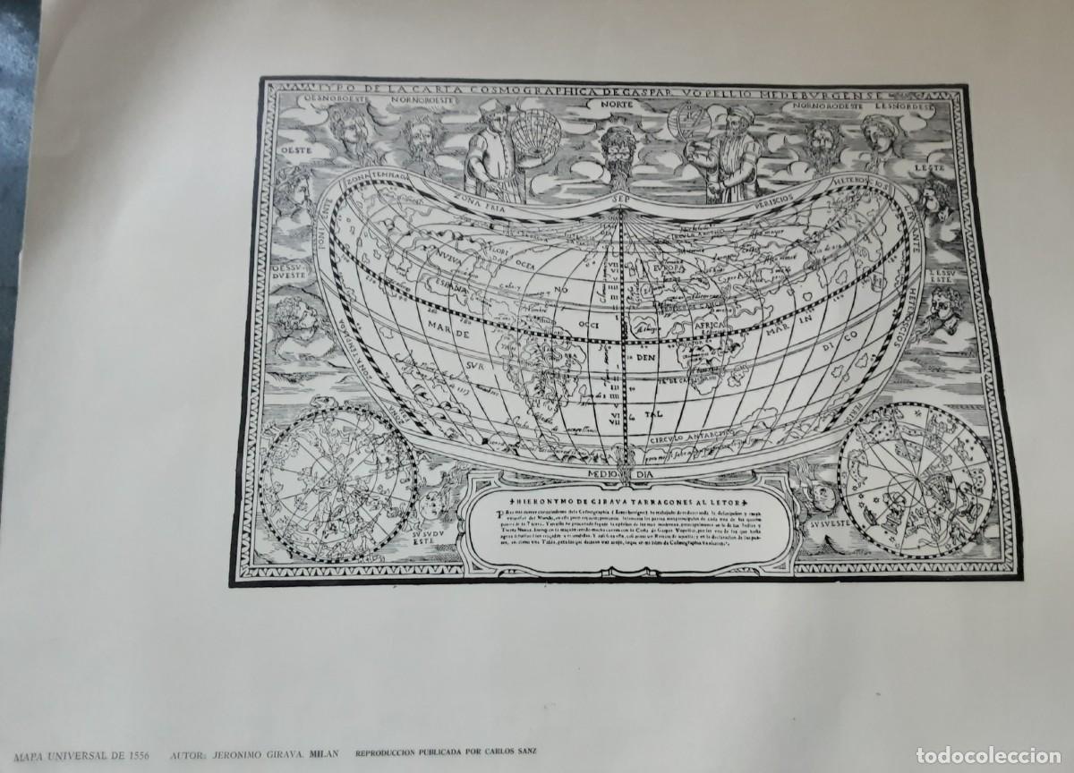 Mapas contempor&aacute;neos: MAPA UNIVERSAL DE 1556, AUTOR JERONIMO GIRAVA. MILAN